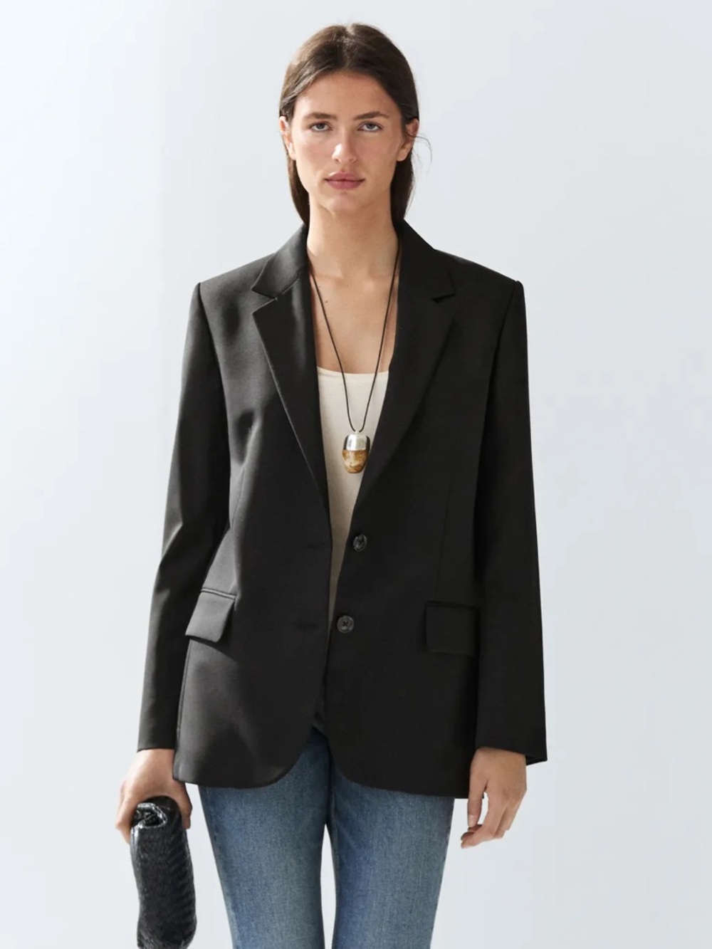 Massimo Dutti NWT 100% EXTRA FINE WOOL TWO-BUTTON BLAZER 6026/685